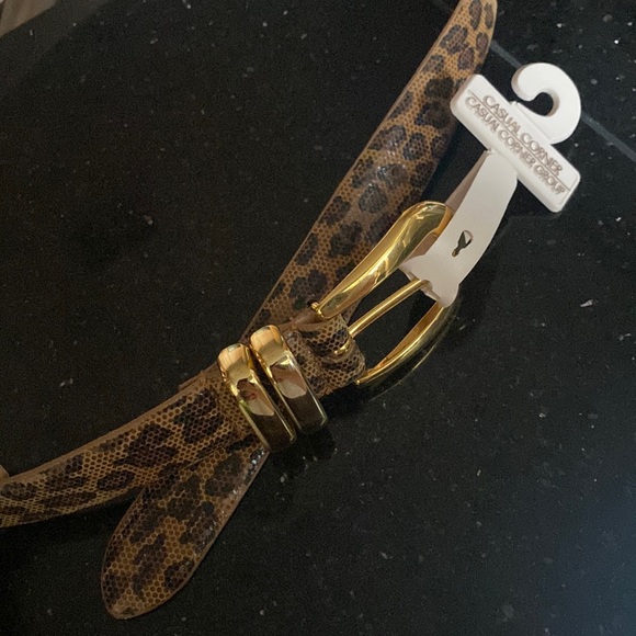 NWOT AIMEE LYNN coated leather leopard belt - Picture 4 of 9